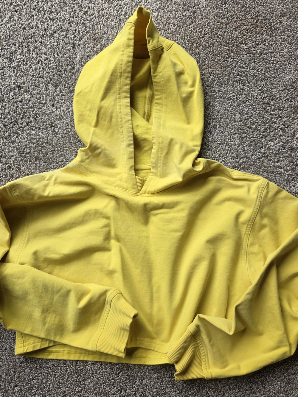 lululemon athletica Yellow Cropped Hoodie